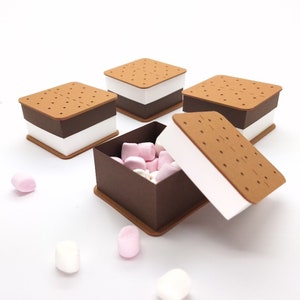 S'mores Cookie Treat Box / Party Favor Boxes / Leckerli Box / Hochzeitsgeschenk / Papierspielzeug Bild 6