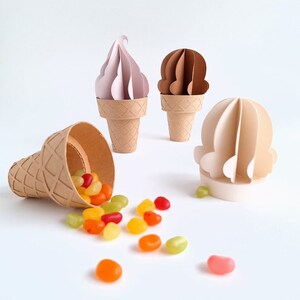 Ice Cream Cones Boxes SVG Cut File / Wedding Favour / DIY Treat Box / Gift Box/ Party Decor/Ice Cream Gift Box image 9