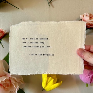 Pride and Prejudice Typewriter Print - 4x6