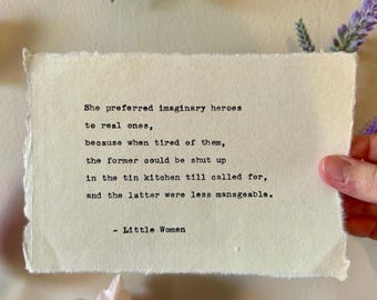 Little Women Typewriter Zitat - 100x160