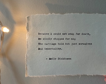 Emily Dickinson Schreibmaschine Druck - 10:20