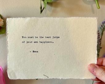 Citaat Emma Typewriter - 4 x 6 "