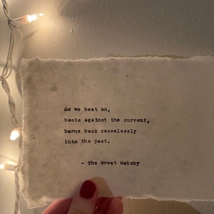 The Great Gatsby Typewriter Print - 4x6