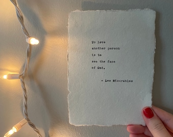 Les Misérables Typewriter Zitat Druck - 10:15