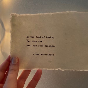 Les Misérables Typewriter Print - 4x6