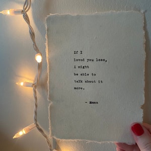 Emma Typewriter Quote Print - 4x6