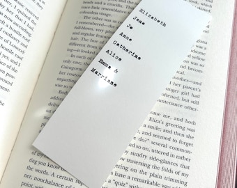Klassische Literatur Heldinnen - Hand Typ Lesezeichen