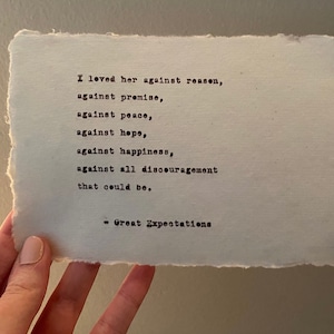 Great Expectations Typewriter Print - 4x6