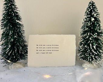 We Wish You a Merry Christmas Schreibmaschinendruck - 10x16