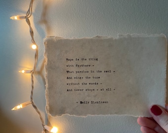 Emily Dickinson Schreibmaschine Druck - 10:20