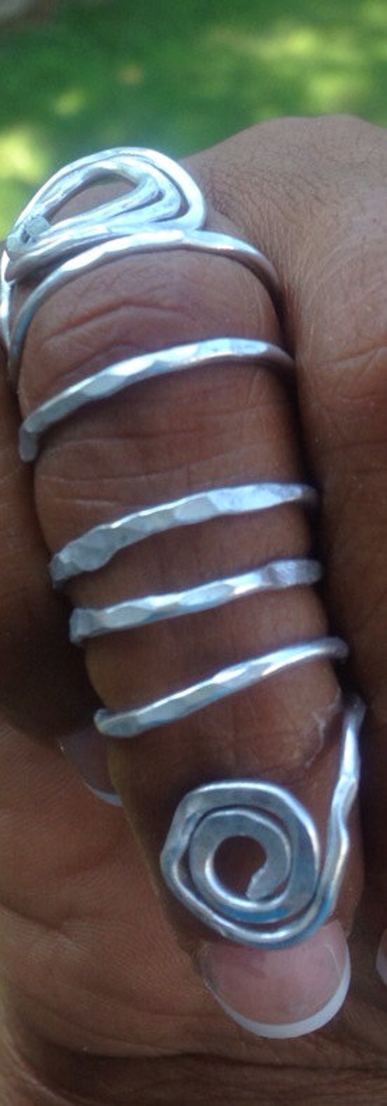 Silver Finger Wrap Ring Etsy