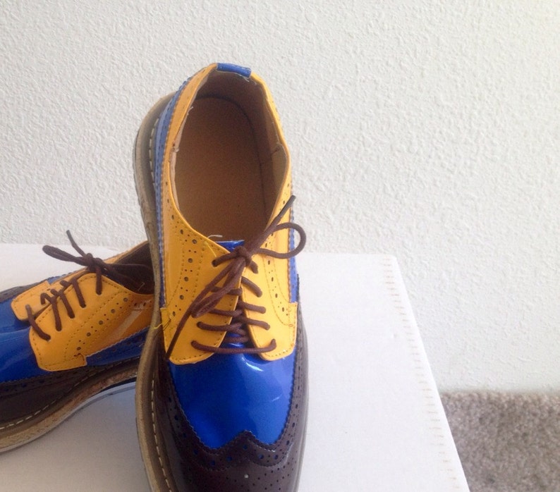 colorful wingtip shoes