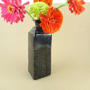 Frankoma Vase -Black 7JH Square, Mayan Aztec Pattern - MCM - Unique Pieces -  Red &#39;Frankoma&#39; John Frank V3 No. 201 Has Been SOLD