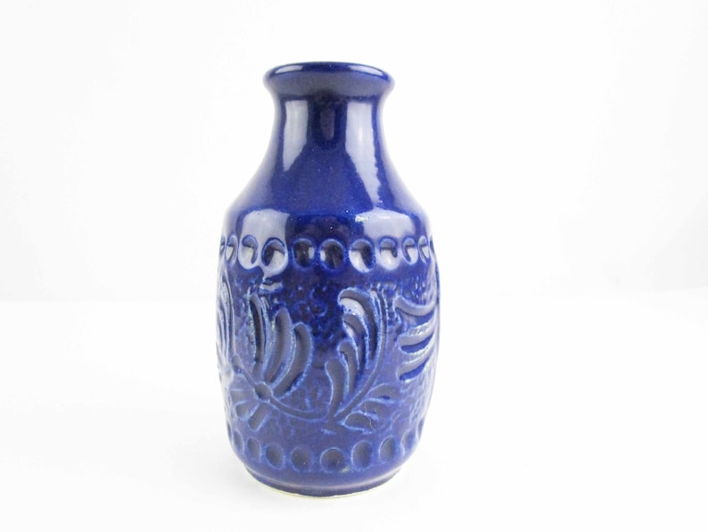 Vintage /'Scheurich/' Vase No Mid-Modern 1960s West Germany 537 11 Small Cobalt Blue Vase
