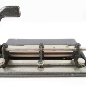 Mutual Adjustable Hole Punch, Vintage Office Supply, JH 