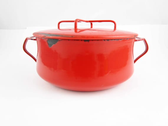 A 'dansk' Kobenstyle Red 3 Quart Casserole/stock Pot Four Ducks