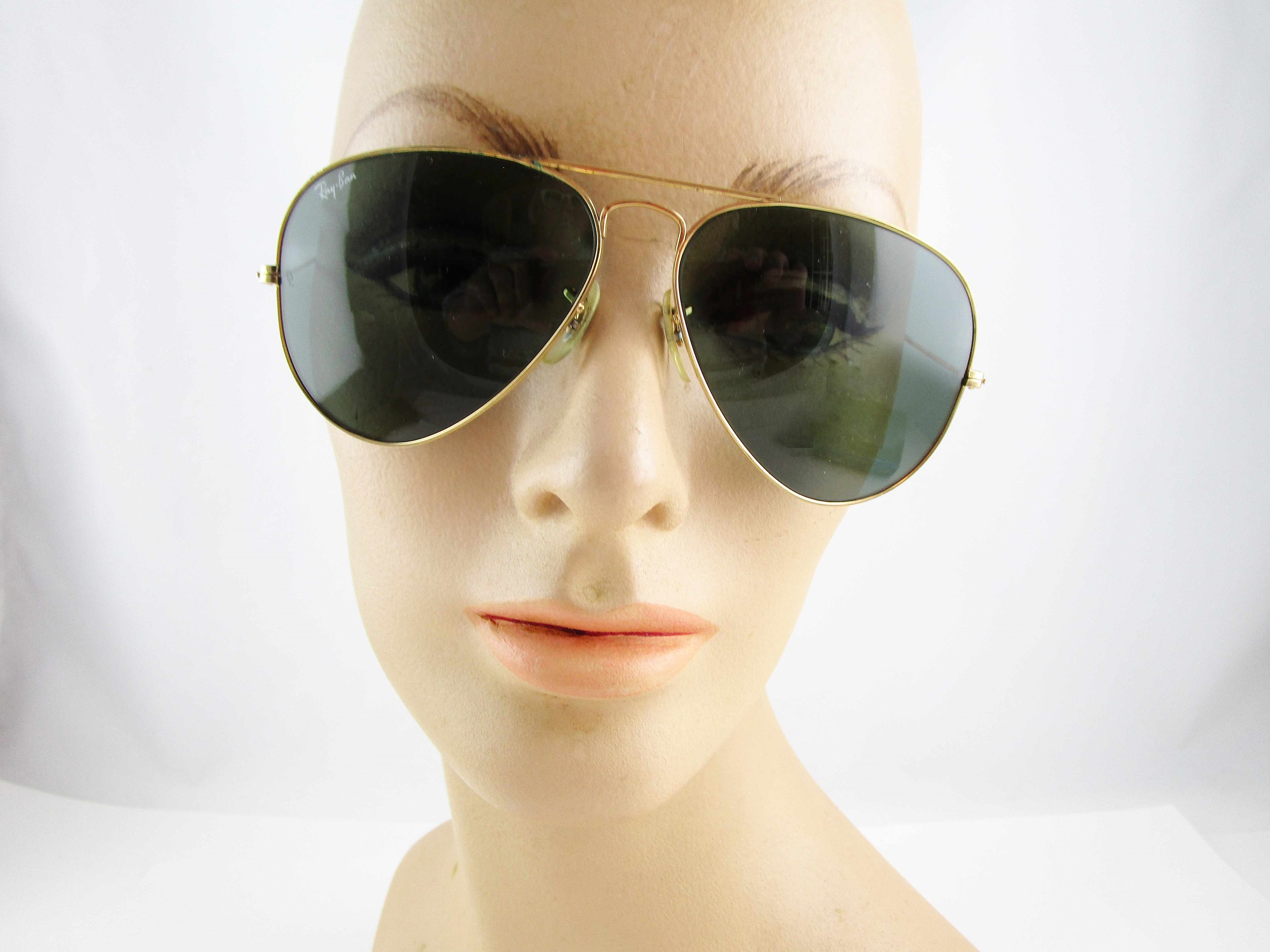 Rare 1993 Ray Ban aviator Bausch & Lomb sunnies Vintage Ray-Ban Bausch & Lomb? Aviator Sunglasses w/ Brow  main image 3