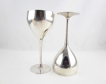 Vintage Silverplate Goblets - 'Groningen' EPNS - Set of 2
