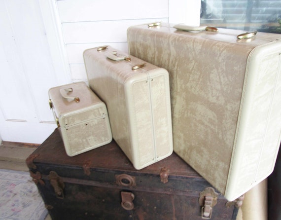 Trousse De Voyage Vintage Samsonite - Modèle Train Case - Occasion (Peu Porté)