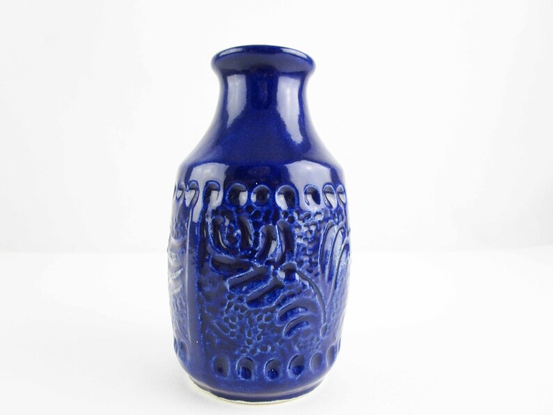 Vintage /'Scheurich/' Vase No Mid-Modern 1960s West Germany 537 11 Small Cobalt Blue Vase