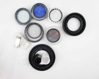 Vintage Camera Lens Accessories: Hoods, Filters, Film Retriever