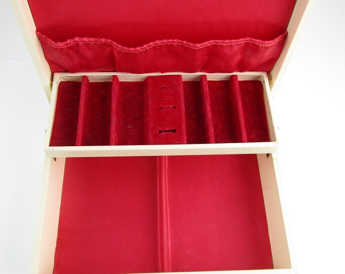 Cream Jewelry Box With Gold 'fleur De Lis' Design Etsy