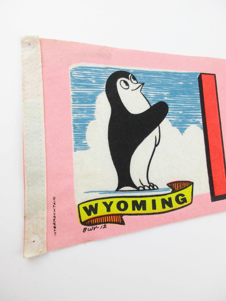 Souvenir Pennant 1960s Intermountain Brand Pennant 24 Long Pennant Vintage Wyoming Pennant /'Little America Wyoming/' Pennant