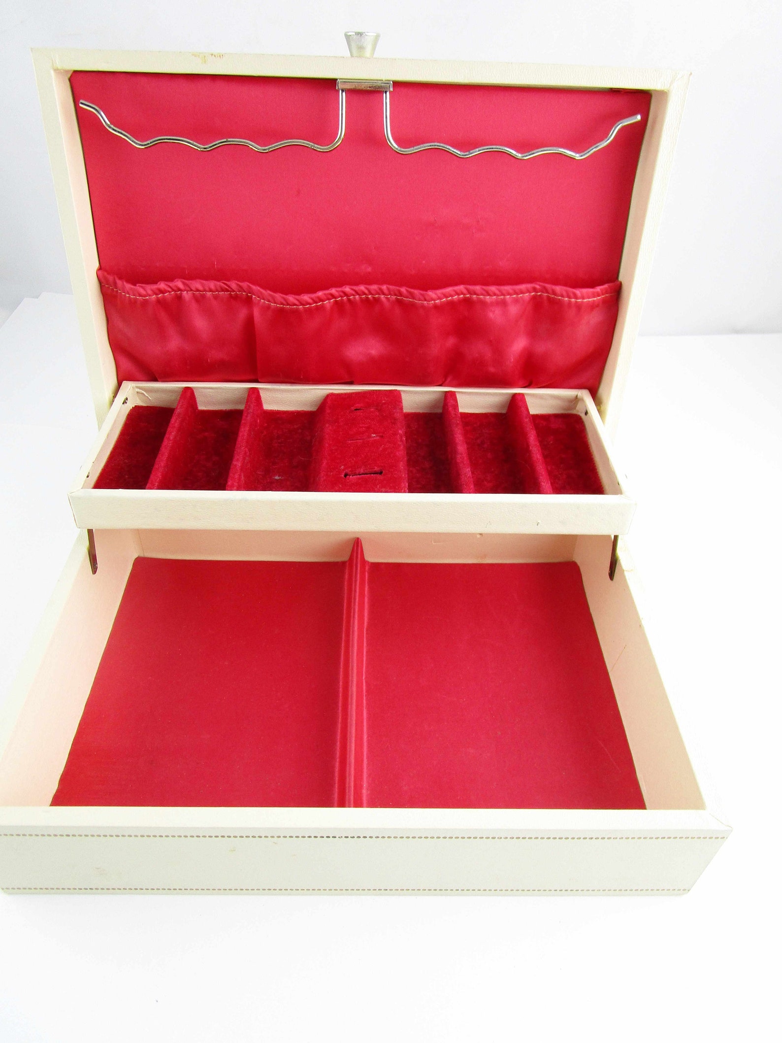 Cream Jewelry Box With Gold 'fleur De Lis' Design Etsy
