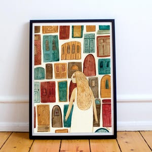 A4 or A3 size high quality print on recycled paper “Doors”