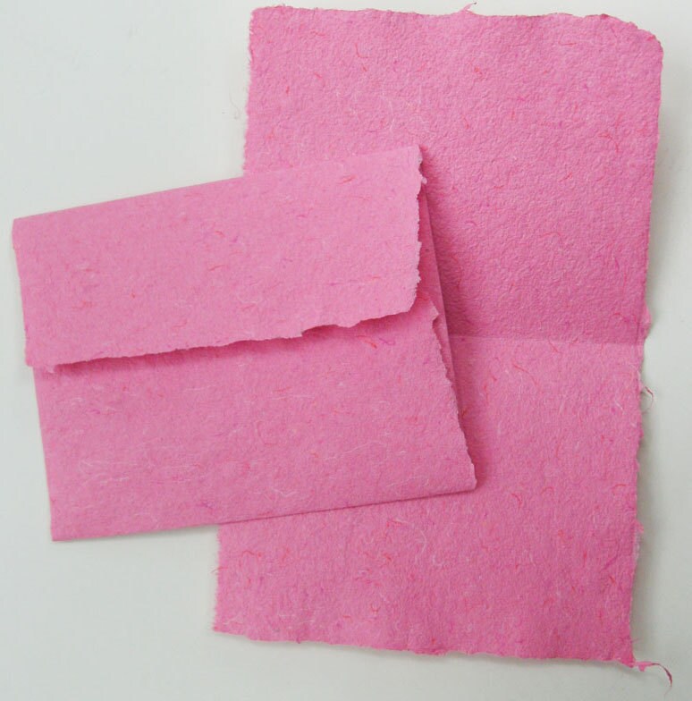 Hand made paper stationery sets of 5 notes and envelopes Etsy