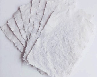 Soft White Abaca Paper Hand Burnished 5.5 x 8.8"  20 Pack (3)