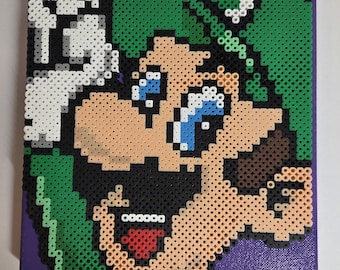 Super Mario Perler Bead Canvas: Luigi