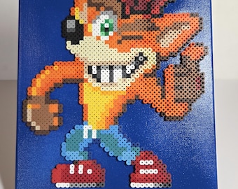 Crash Bandicoot Perler Bead Canvas