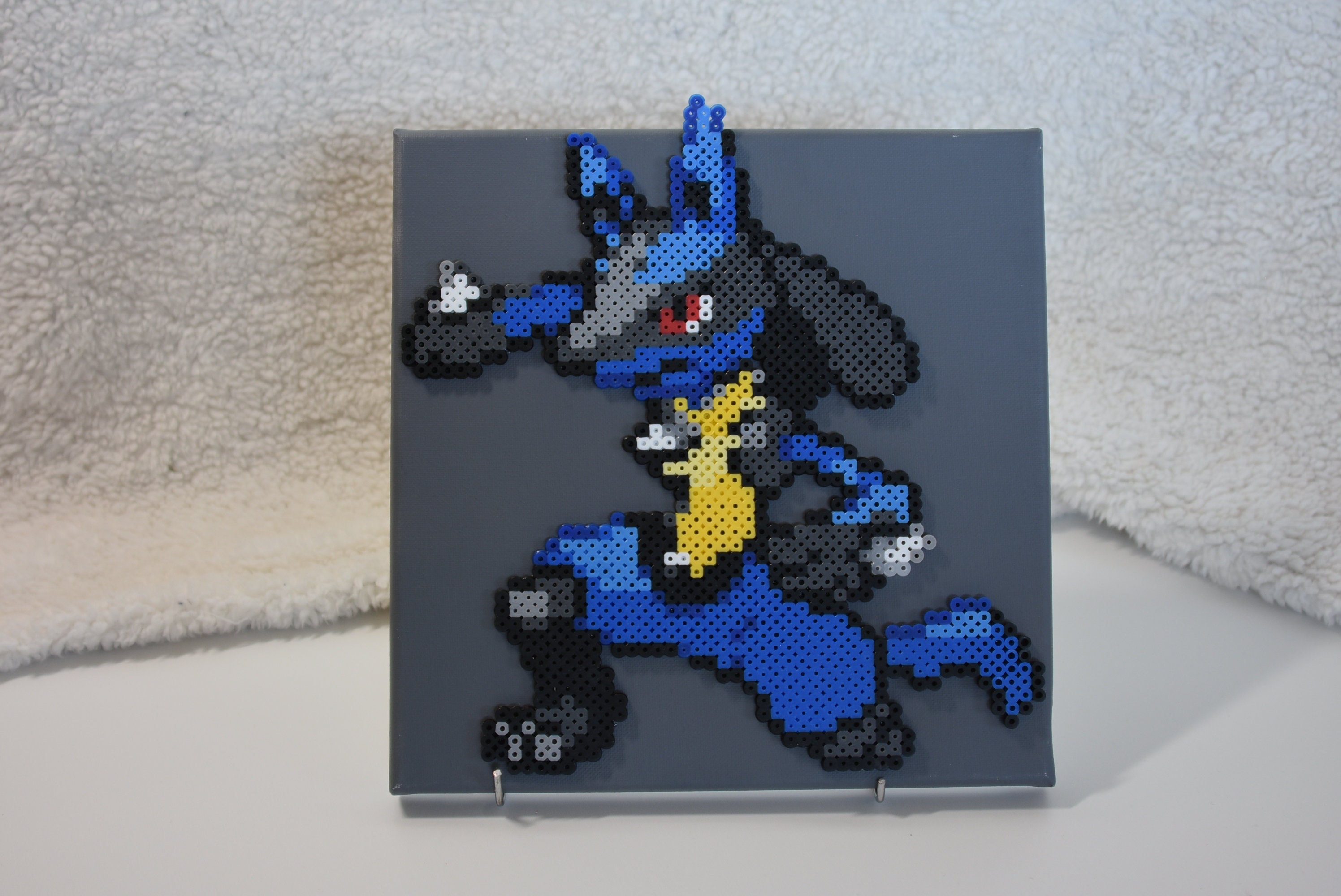 Riolu Lucario Mega Lucario Pokemon Perler Bead Fuse 