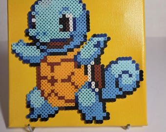 Squirtle Pokemon Perler Bead Canvas Art