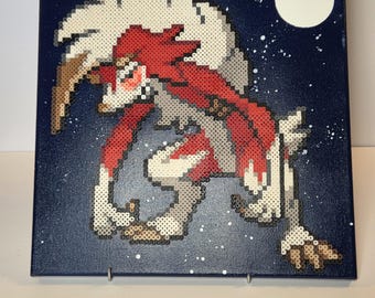 Canvaskunst Lycanroc Midnight Forme Perler-kraal