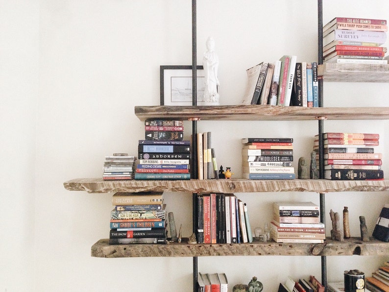 Modern Reclaimed Wood Shelving Unit Using Aged Salvaged Wood Etsy