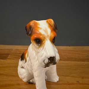 Vintage Schnauzer / Terrier Dog Figurine - Ceramic RARE