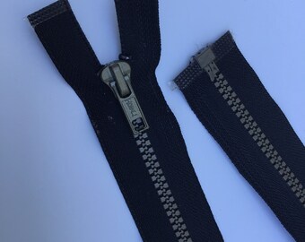100 @ 27 1/2” Antique Brass Separating Zipper