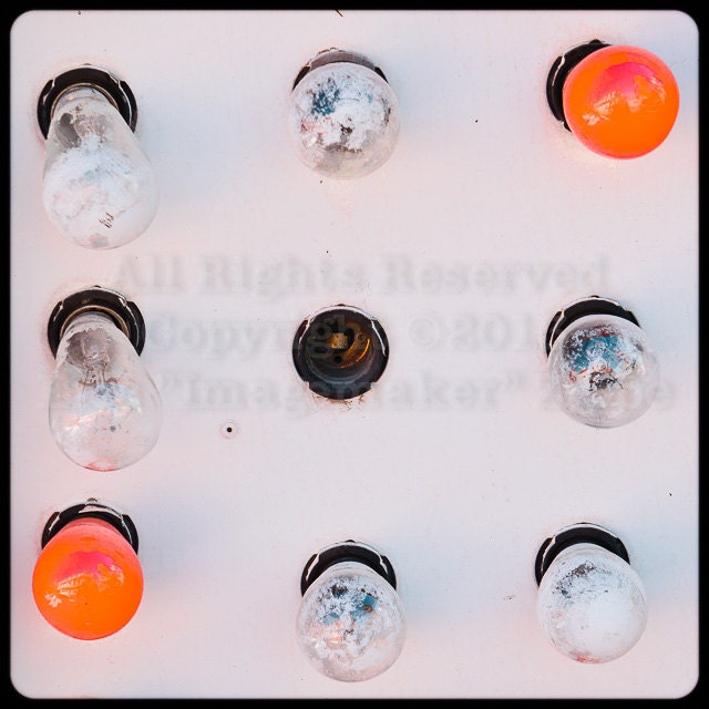 Las Vegas Art from the iconic Neon Boneyard signs as a fine art photograph -Tic Tac Toe Print-