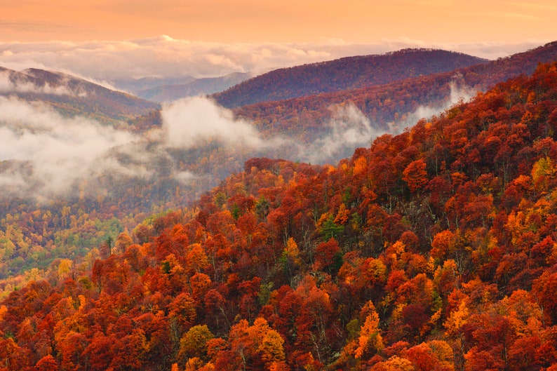Autumn Storm Clearing Shenandoah National Park Virginia Blue Ridge