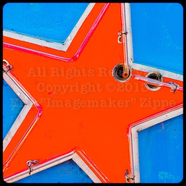 Neon Star Las Vegas Art from the iconic Neon Boneyard signs as a fine art photograph