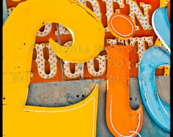 Golden Nugget Sign Las Vegas Art from the iconic Neon Boneyard signs as a fine art photograph