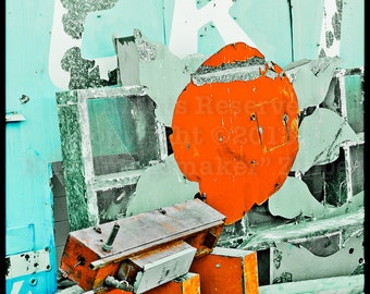 Las Vegas Art from the iconic Neon Boneyard signs as a fine art photograph Desert rose, 8x8 Fine Art Photograph