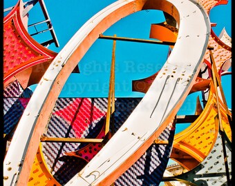 Las Vegas Art from the iconic Neon Boneyard signs as a fine art photograph, 8x8 Fine Art Photograph