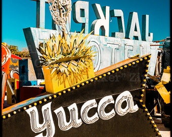 Yucca Jackpot Sign Las Vegas Art des enseignes emblématiques Neon Boneyard sous forme de photographie d'art