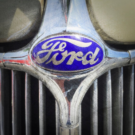 Vintage Ford Truck Grill Emblem Vintage Truck Truck Photo Truck Art Chrome Classic Usa