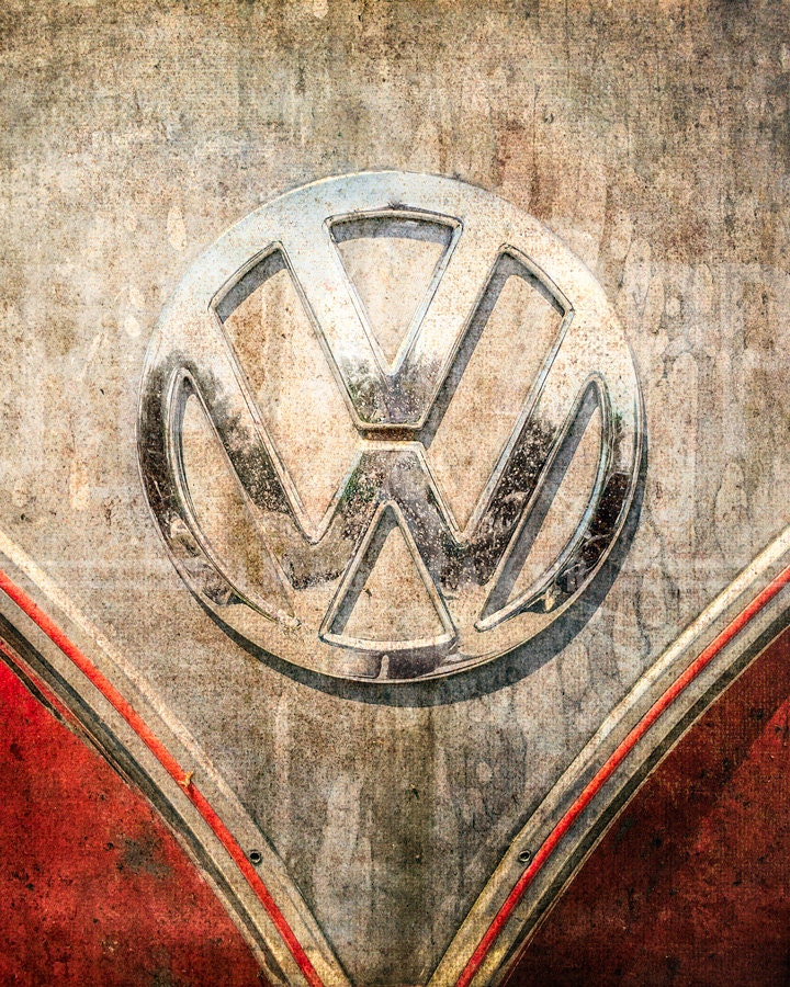 VW Bus Art Retro Automobile Wall Art Vintage Car Etsy