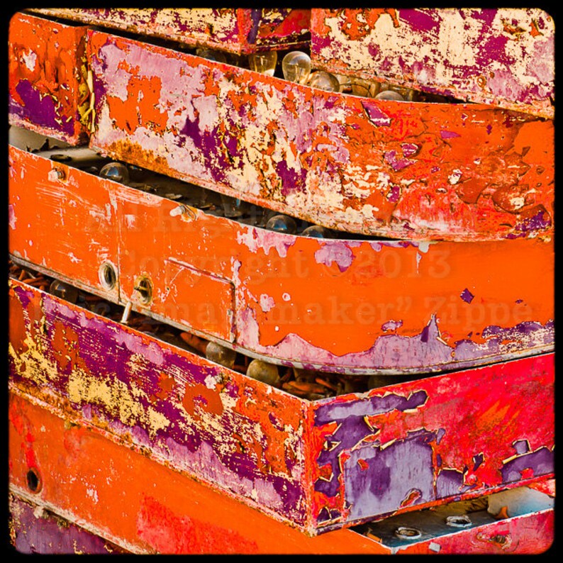 Peeling Paint Abstract Las Vegas Art from the iconic Neon Boneyard signs as a fine art photograph image 1