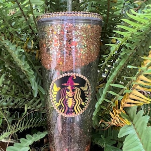 Starbucks snow globe bling tumbler